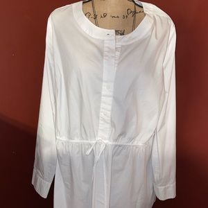 Lane Bryant button down tunic with tie waist